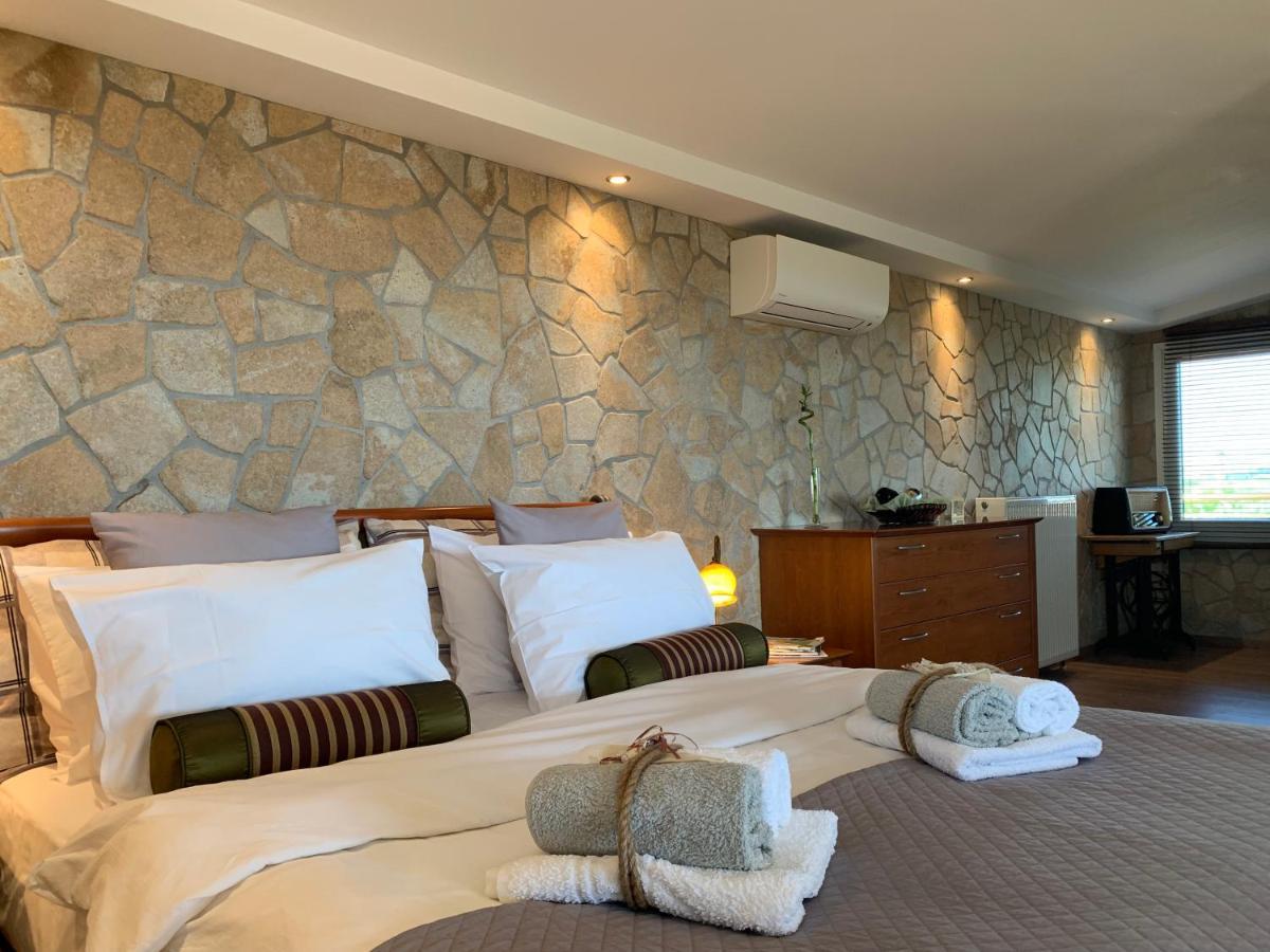 Ferienwohnung Doormat# Wait 'N Sea, Jacuzzi, Luxury Stone House Epanomi Exterior foto