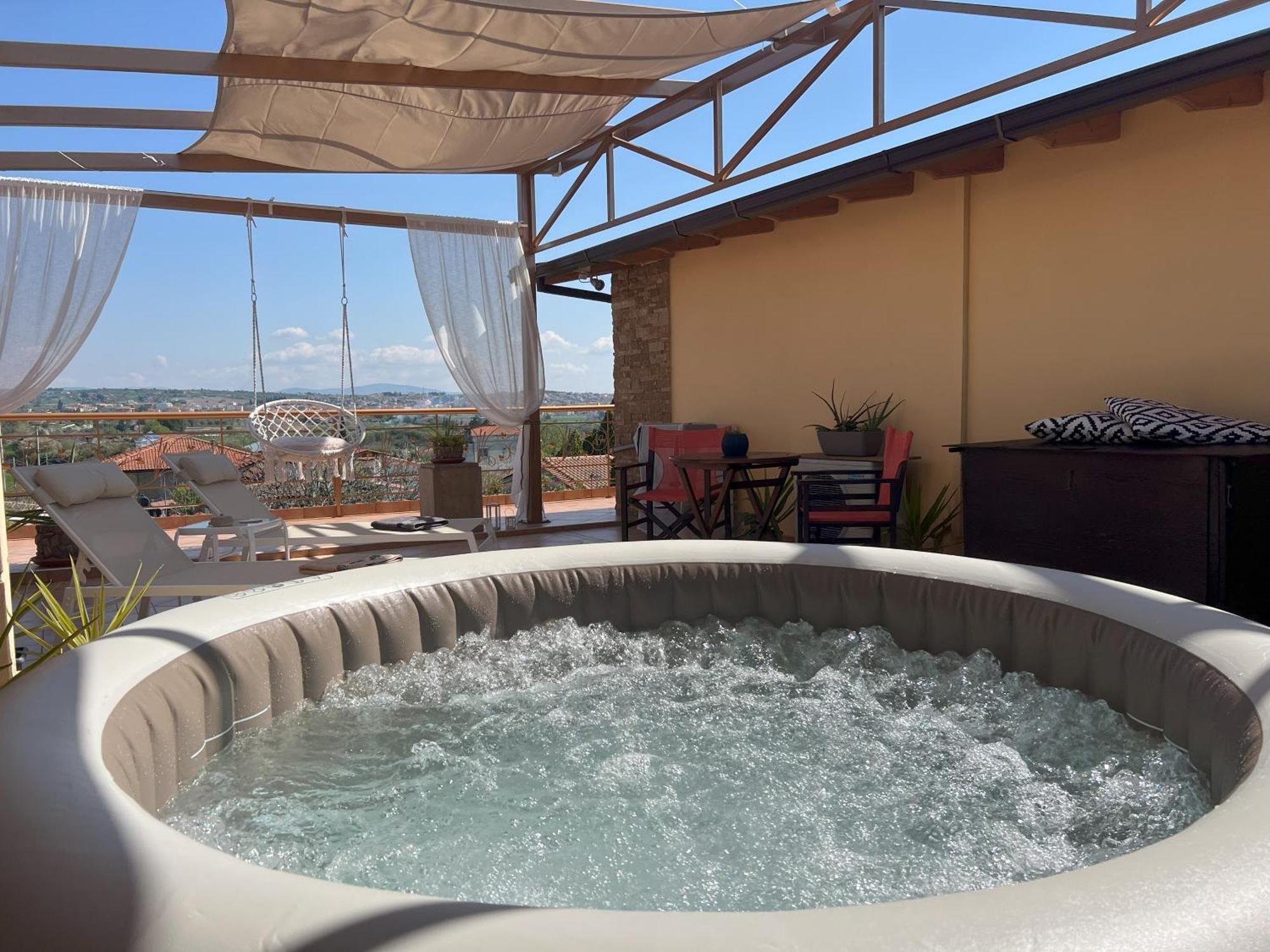 Ferienwohnung Doormat# Wait 'N Sea, Jacuzzi, Luxury Stone House Epanomi Exterior foto