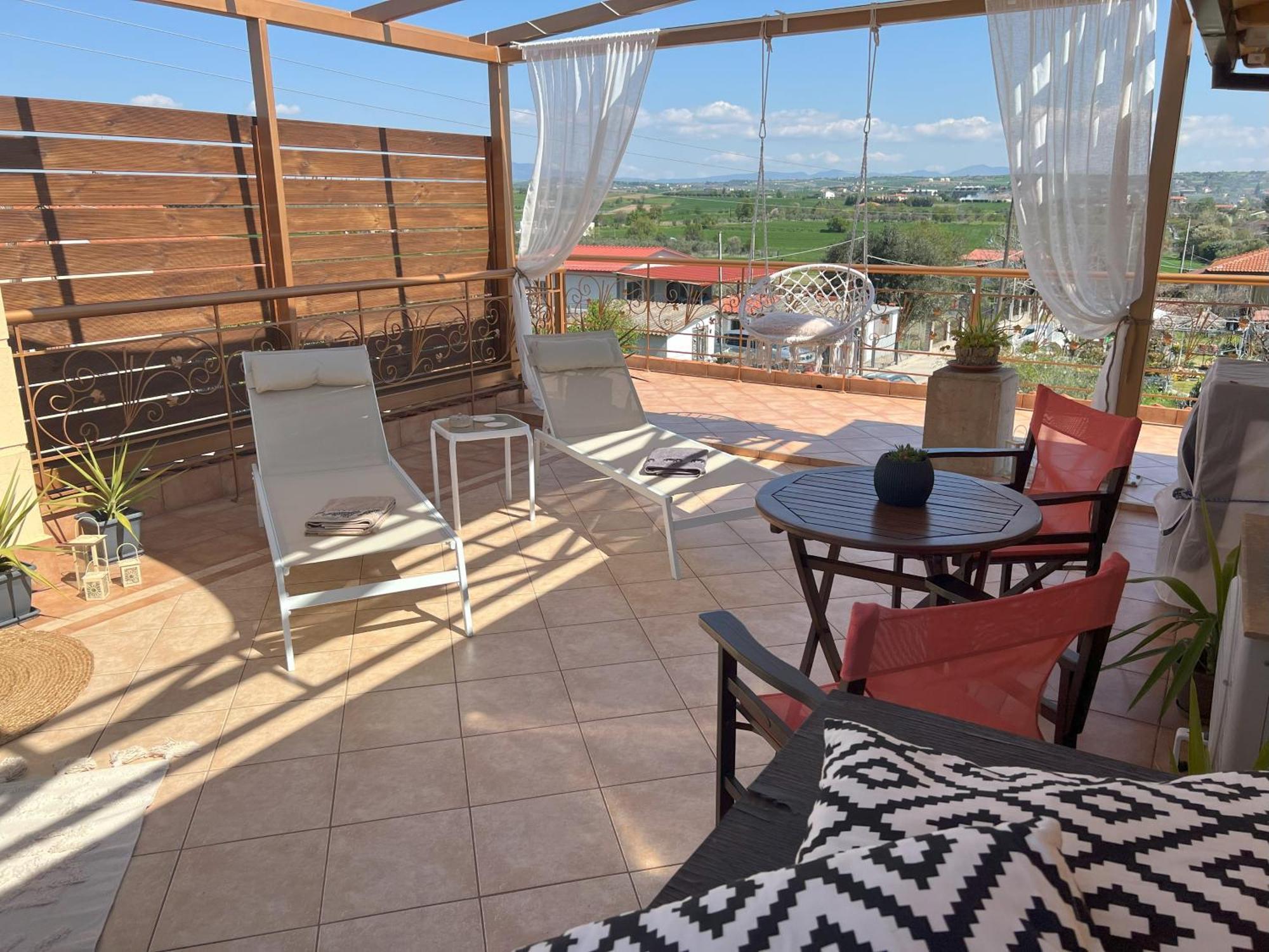 Ferienwohnung Doormat# Wait 'N Sea, Jacuzzi, Luxury Stone House Epanomi Exterior foto
